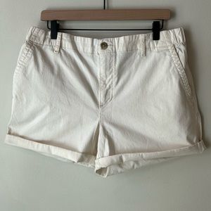 Old Navy everyday elastic waist chino shorts cream white size large